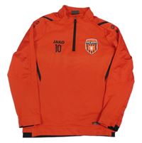 Červeno-černá thermo fotbalová mikina se znakem a číslem JAKO