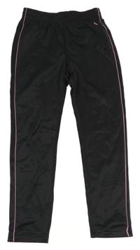 Tmavošedé sportovní tepláky s pruhem