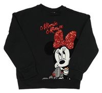 Černá mikina s Minnie s flitry George