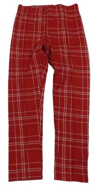 Červeno-bílé kostkované legíny H&M
