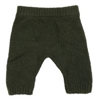 Khaki pletené kalhoty M&S