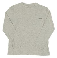 Světlešedé melírované triko s kapsou s nápisy C&A