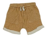 Hnědé žebrované kraťasy so cute
