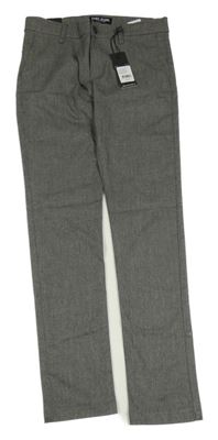 Nové - Šedo-černé melírované chino slim fit slavnostní kalhoty CARS JEANS