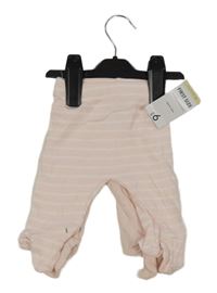 Nové - 2x - Žebrované polodupky - Světlerůžovo/bílé pruhované, světlerůžové Matalan