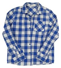 Modro-bílá kostkovaná košile H&M