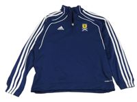 Tmavomodrá fotbalová funkční mikina - Scotland Adidas