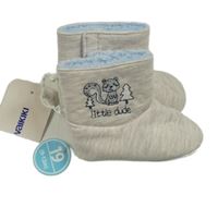 Nové - Světlešedé melírované zateplené capáčky s veverkou vel. 19