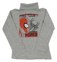 Šedý melírovaný rolák se Spidermanem Marvel