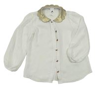 Bílá šifonová průhledná halenka C&A