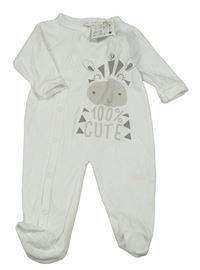 Nové - Bílý overal se zebrou