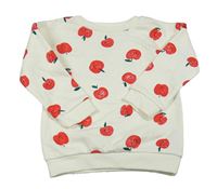 Smetanová mikina s jablky Primark