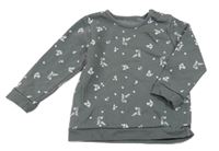 Tmavošedá květovaná mikina George