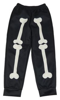 Černé tepláky s kostmi