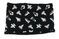 Černý nákrčník s raketami X-Mail