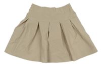 Béžová šusťáková sukně