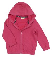 Fuchsiová propínací mikina s kapucí Kids