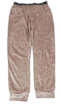 Růžové sametové tepláky Matalan