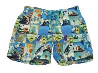 Barevné plážové kraťasy s obrázky H&M