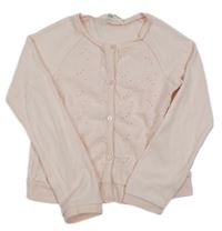Světlerůžové propínací triko s madeirou H&M