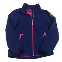 Tmavomodro-růžová softshellová bunda icepeak