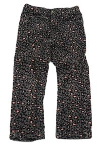 Tmavošedo-růžové leopardí manšestráky Lupilu