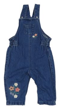 Modré laclové rifle s květinami M&S