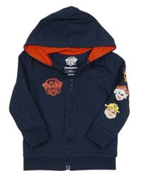 Tmavomodrá propínací mikina s Tlapkovou patrolou a kapucí Nickelodeon