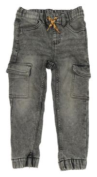 Šedé melírované cuff rifle s kapsami Kiki&Koko