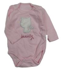 Světlerůžové body s kočkou 