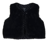 Tmavomodrá podšitá kožešinová vesta kiabi