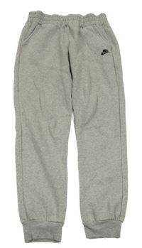 Šedé melírované tepláky s logem - Nike 