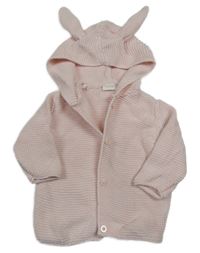 Světlerůžový propínací svetr s kapucí Next