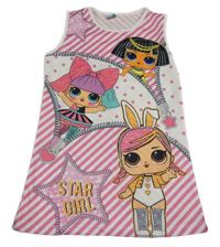 Růžovo-bílé pruhované šaty s L.O.L.