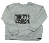 Šedá melírovaná mikina s nápisem 