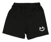 Černé sportovní kraťasy s potiskem Shein