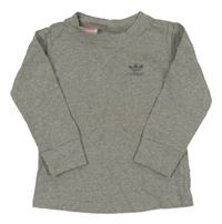 Šedé melírované triko s logem Adidas