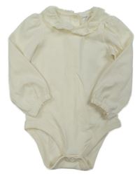 Smetanové žebrované body s límečkem F&F