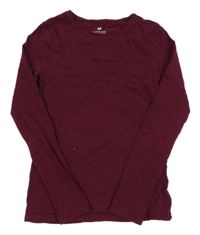 Vínové triko H&M