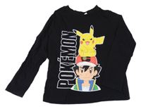Černé triko s Pikachu 