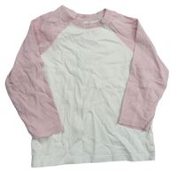 Smetanovo-růžové triko zn. H&M
