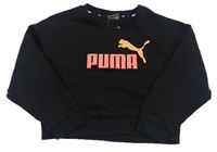 Černá crop mikina s logem Puma