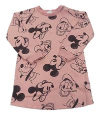 Růžové teplákové šaty s Minnie a kamarády Disney