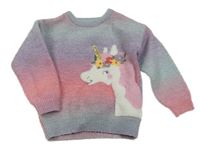 Barevný svetr s jednorožcem Primark