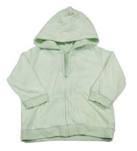 Mintová sametová propínací mikina s kapucí George