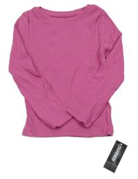 Nové - Fuchsiové žebrované triko Dunnes Stores