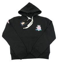 Nové - Černá crop mikina s výšivkami a kapucí Scania