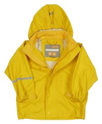 Žlutá voděodolná jarní bunda s kapucí Caretec