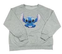 Světlešedá mikina se Stitchem 