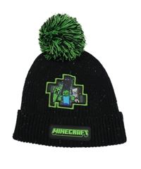 Nové -  Černo-zelená čepice s bambulí - Minecraft Primark